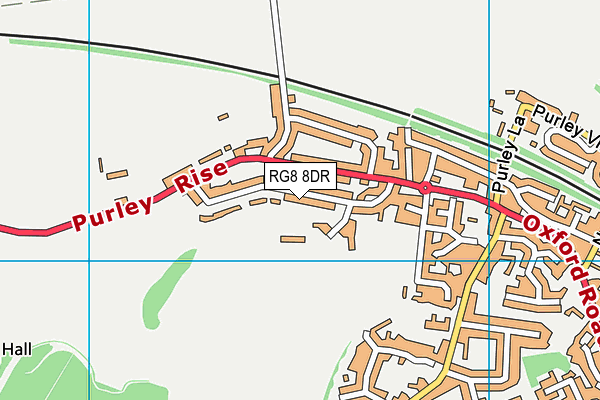 RG8 8DR map - OS VectorMap District (Ordnance Survey)