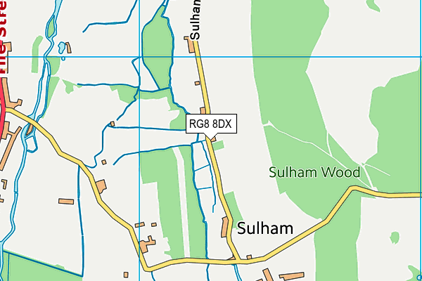 RG8 8DX map - OS VectorMap District (Ordnance Survey)