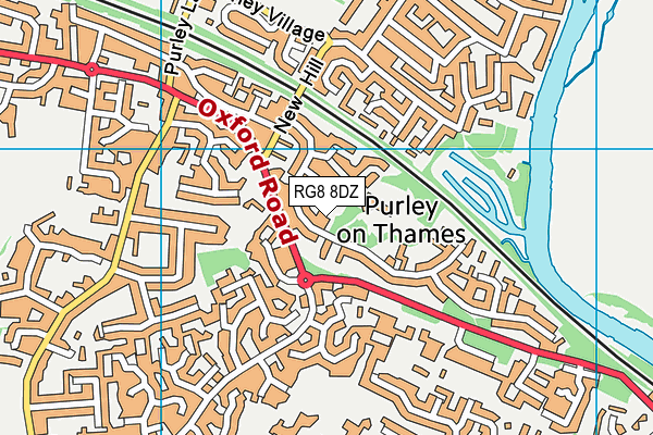 RG8 8DZ map - OS VectorMap District (Ordnance Survey)