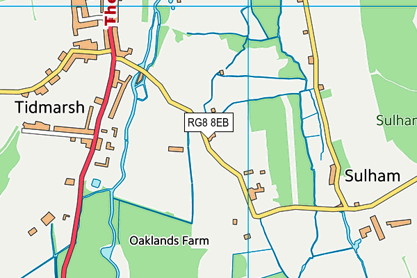 RG8 8EB map - OS VectorMap District (Ordnance Survey)