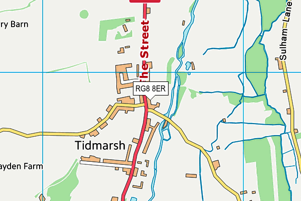 Tidmarsh Village Hall map (RG8 8ER) - OS VectorMap District (Ordnance Survey)