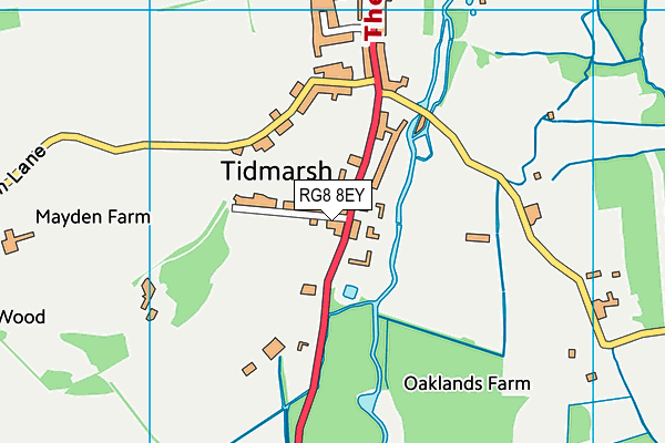 RG8 8EY map - OS VectorMap District (Ordnance Survey)