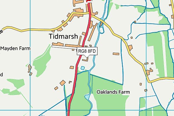 RG8 8FD map - OS VectorMap District (Ordnance Survey)