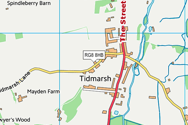 RG8 8HB map - OS VectorMap District (Ordnance Survey)