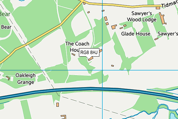 RG8 8HJ map - OS VectorMap District (Ordnance Survey)