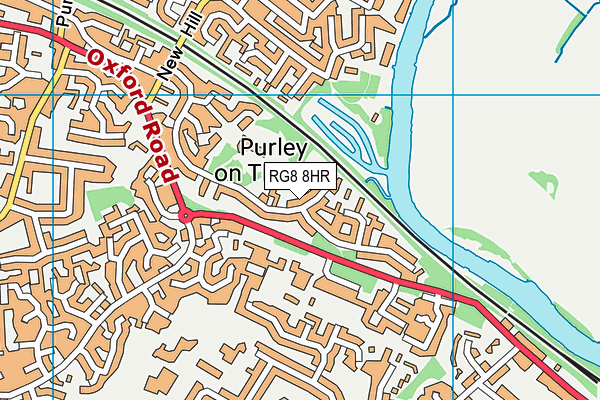 RG8 8HR map - OS VectorMap District (Ordnance Survey)