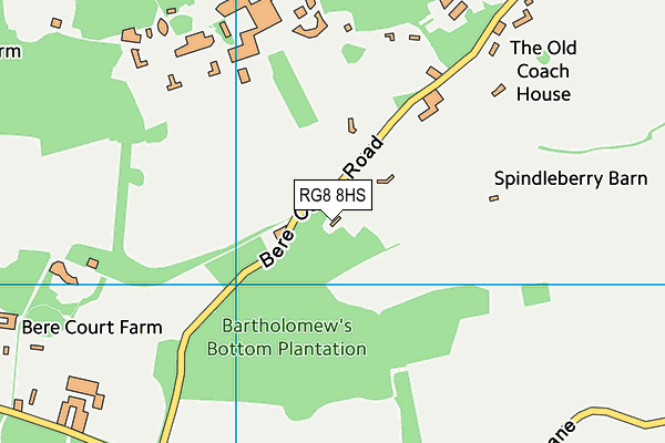 RG8 8HS map - OS VectorMap District (Ordnance Survey)