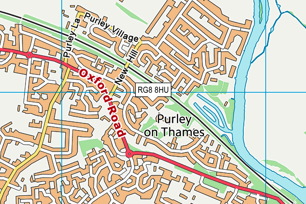 RG8 8HU map - OS VectorMap District (Ordnance Survey)