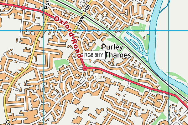 RG8 8HY map - OS VectorMap District (Ordnance Survey)