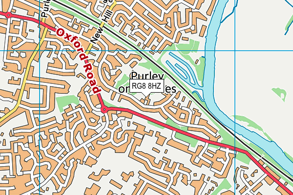 RG8 8HZ map - OS VectorMap District (Ordnance Survey)