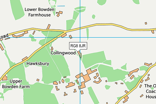 RG8 8JR map - OS VectorMap District (Ordnance Survey)