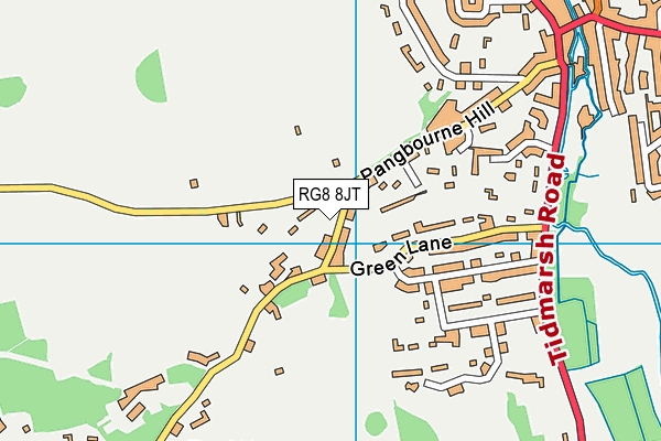 RG8 8JT map - OS VectorMap District (Ordnance Survey)