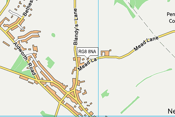 RG8 8NA map - OS VectorMap District (Ordnance Survey)