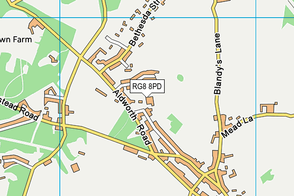 RG8 8PD map - OS VectorMap District (Ordnance Survey)