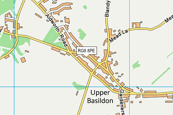 RG8 8PE map - OS VectorMap District (Ordnance Survey)