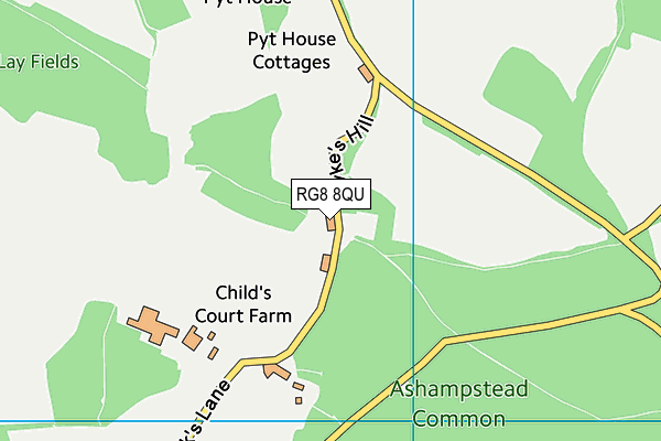 RG8 8QU map - OS VectorMap District (Ordnance Survey)