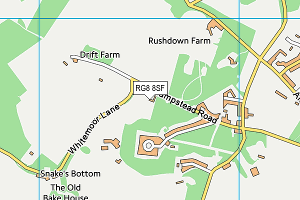 RG8 8SF map - OS VectorMap District (Ordnance Survey)