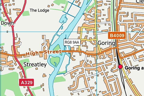 RG8 9AA map - OS VectorMap District (Ordnance Survey)