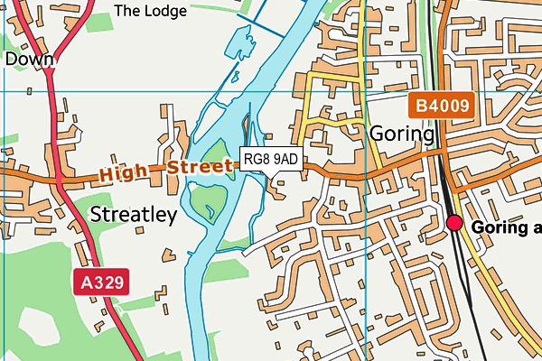 RG8 9AD map - OS VectorMap District (Ordnance Survey)