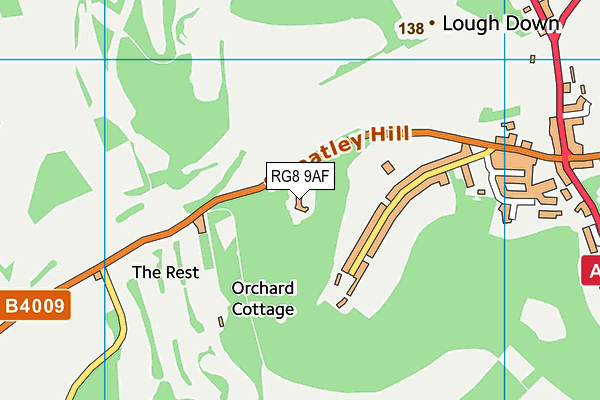 RG8 9AF map - OS VectorMap District (Ordnance Survey)