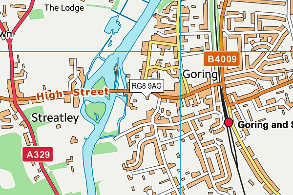 RG8 9AG map - OS VectorMap District (Ordnance Survey)