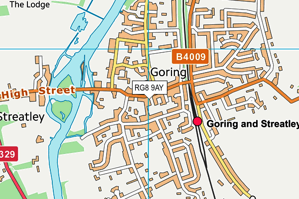 RG8 9AY map - OS VectorMap District (Ordnance Survey)