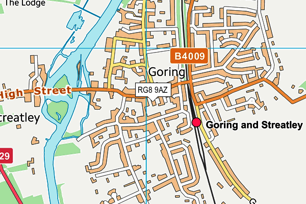 RG8 9AZ map - OS VectorMap District (Ordnance Survey)