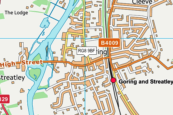RG8 9BF map - OS VectorMap District (Ordnance Survey)