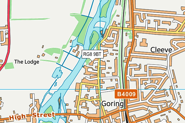 RG8 9BT map - OS VectorMap District (Ordnance Survey)