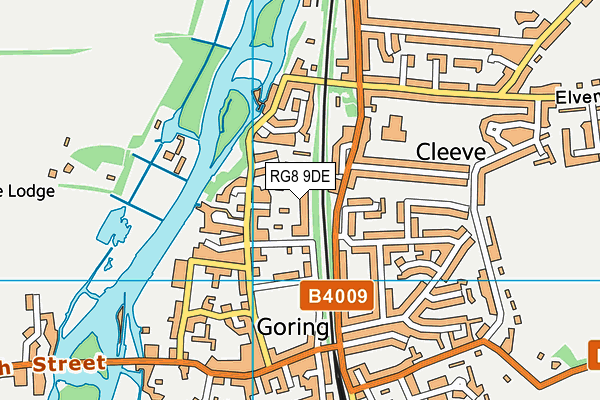 RG8 9DE map - OS VectorMap District (Ordnance Survey)