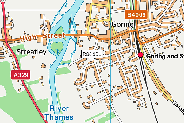 RG8 9DL map - OS VectorMap District (Ordnance Survey)
