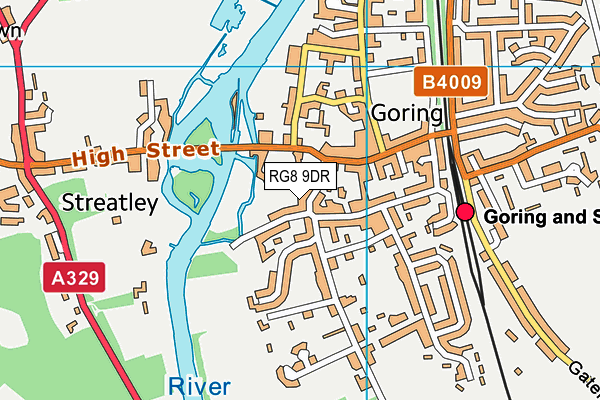 RG8 9DR map - OS VectorMap District (Ordnance Survey)