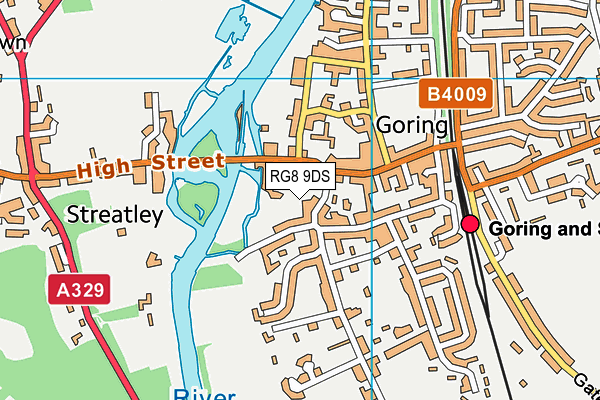 RG8 9DS map - OS VectorMap District (Ordnance Survey)