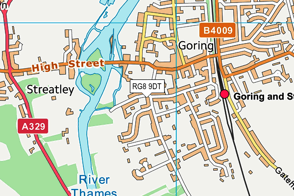RG8 9DT map - OS VectorMap District (Ordnance Survey)