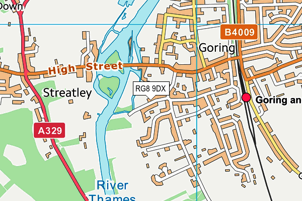 RG8 9DX map - OS VectorMap District (Ordnance Survey)