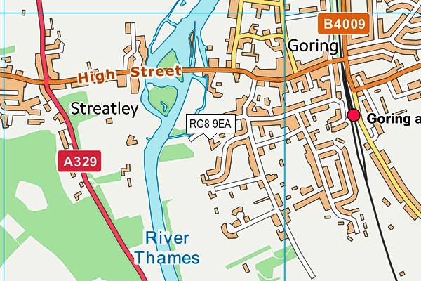 RG8 9EA map - OS VectorMap District (Ordnance Survey)