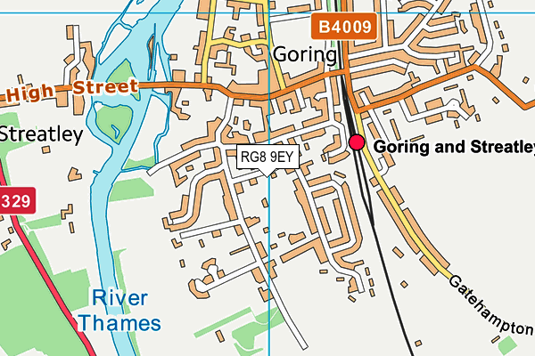 RG8 9EY map - OS VectorMap District (Ordnance Survey)