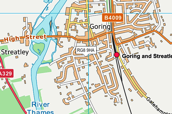 RG8 9HA map - OS VectorMap District (Ordnance Survey)