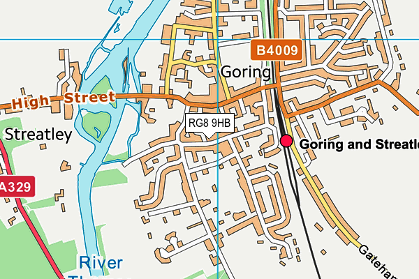 RG8 9HB map - OS VectorMap District (Ordnance Survey)