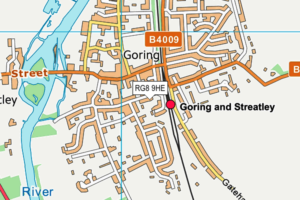 RG8 9HE map - OS VectorMap District (Ordnance Survey)