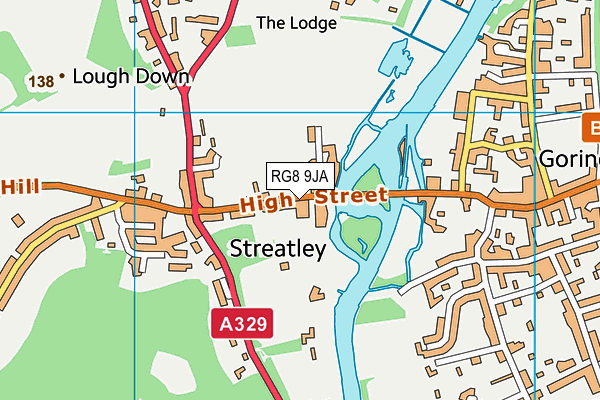 RG8 9JA map - OS VectorMap District (Ordnance Survey)