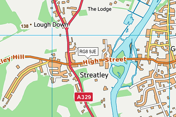 RG8 9JE map - OS VectorMap District (Ordnance Survey)