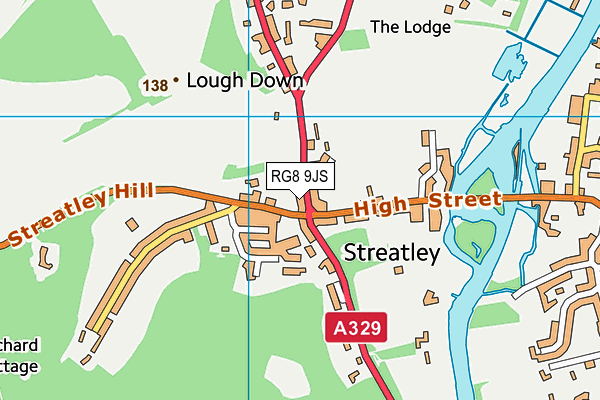 RG8 9JS map - OS VectorMap District (Ordnance Survey)