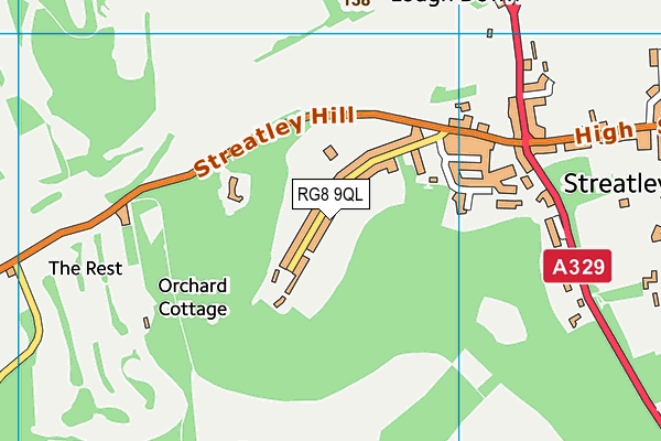RG8 9QL map - OS VectorMap District (Ordnance Survey)