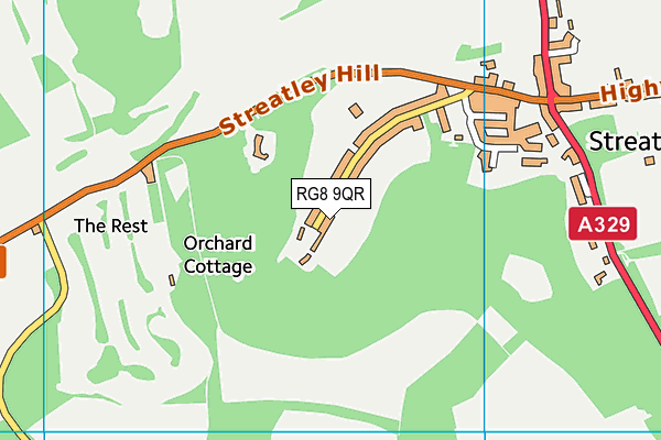 RG8 9QR map - OS VectorMap District (Ordnance Survey)