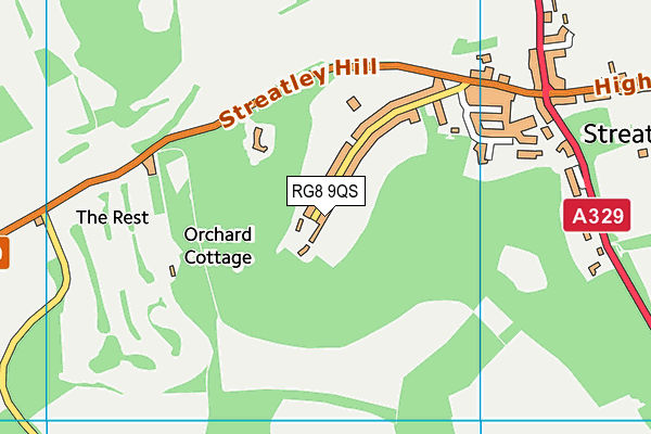 RG8 9QS map - OS VectorMap District (Ordnance Survey)