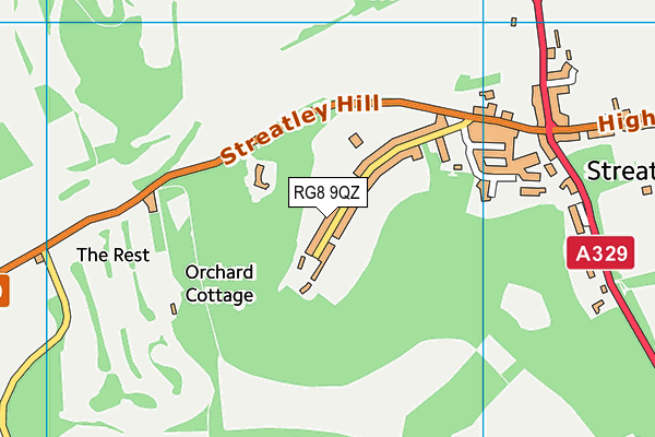 RG8 9QZ map - OS VectorMap District (Ordnance Survey)