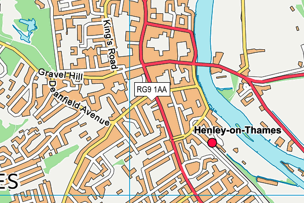 RG9 1AA map - OS VectorMap District (Ordnance Survey)