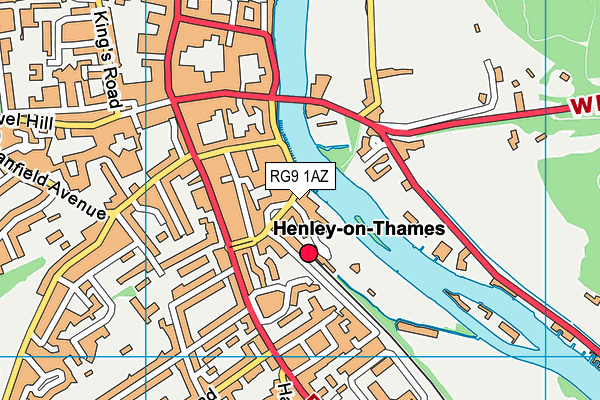 RG9 1AZ map - OS VectorMap District (Ordnance Survey)