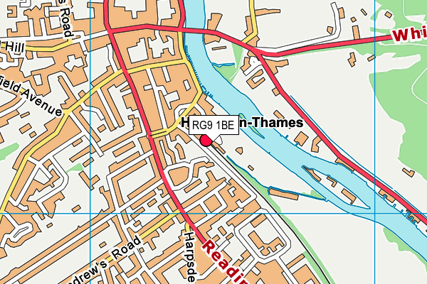 RG9 1BE map - OS VectorMap District (Ordnance Survey)